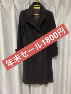 ZARABASICダークグレー ダブルブレストコートEUR XS