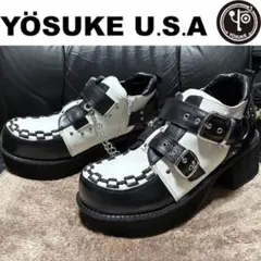 未使用 新品 保管 YOSUKE ヨースケ 厚底 ラバーソール 靴 ブーツ 27