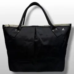 美品 agnes b アニエスベー　トートバッグ　ブラック　ナイロン　ブラック
