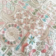 【45×25】インド刺繍生地 はぎれ 布 生地 ハンドメイド 小物 ポーチ