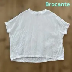 Brocante リネンキャンバス ブロードコムTシャツ ホワイトのサムネイル