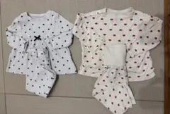 ハート柄パジャマセット 90センチ