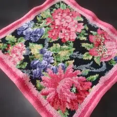 おすすめ♡♥数回使用フェイラー花柄刺繍風ハンカチ
