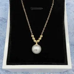 230N　オシャレ　淡水パール ネックレス K18コート ゴールド 上品 高見え
