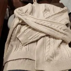 GAP ケーブルニットカーディガン Mサイズ クリーム