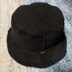 SUPREME バケットハット　レザー　ムートン　ボア　クラッシャーハット
