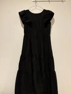 Moussy ブラックロングワンピース