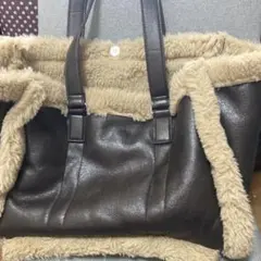 ZARA ボアトートバッグ