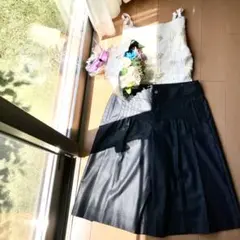 マルティニーク　黒　膝丈パンツ