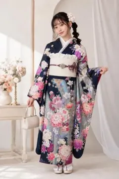 豆千代モダン 藤とツバメ 二尺袖 セオα 着物 浴衣 夏着物 完売品