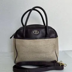 Etienne AIGNER 2way ショルダーバッグ ハンドバッグ 編み込み