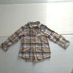 GLOBAL WORK チェック柄長袖シャツ 100〜110cm