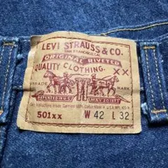 希少【90s】Levi's 501xx USA製 赤文字 濃紺 オーバーサイズ