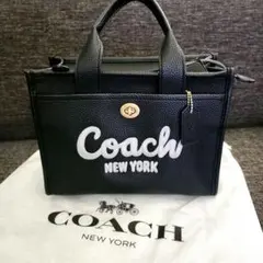 新品】COACH カーゴ トートバッグ 26 2way レザー ブラック 黒 - メルカリ