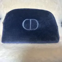 Dior ネイビー ベルベット ポーチ