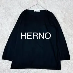 サイズXL✨HERNO カシミヤ 七分袖　カットソー　 ブラック