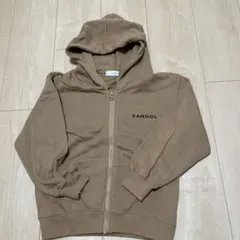 KANGOL ベージュ ジッパー付きフードパーカー 120