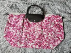 美品】LONGCHAMP ドット柄 トートバッグ赤 - メルカリ