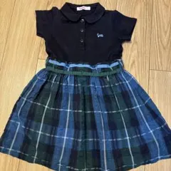 familiar 半袖ワンピース 120 ネイビー