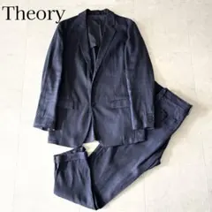 セオリー リネン セットアップスーツ ネイビー 38 32 XS-S-M相当
