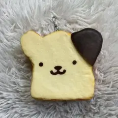 ポムポムプリン 食パン型 スクイーズ マスコット キーホルダー