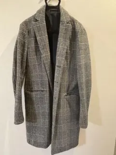 GLOBAL WORK チェスターコート グレー系 チェック柄