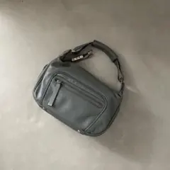 トッズ レザー ワンショルダーバッグ アクセサリーポーチ グレー