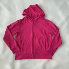 エアリズムUVカットメッシュパーカ（長袖） UNIQLO ピンク 130cm
