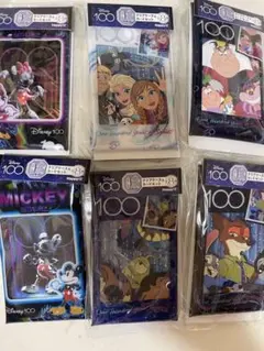 ディズニー100周年　Happyくじ　F賞　クリアケース&カードセット　6種