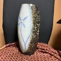 信楽焼 「三彩作 」 水晶花10号長花瓶