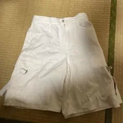 GU ホワイト カーゴショートパンツ S