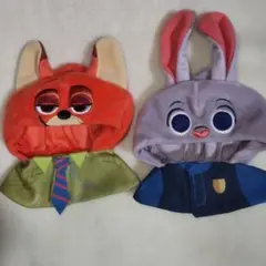 ズートピア　ぬいぐるみキーチェーン　コスチューム☆ユニベア　ポンチョ　着せ替え服
