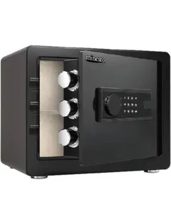金庫 43L ブラック 電子テンキー式 鍵2本 振動警報 防犯b678 - メルカリ