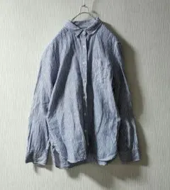 無印良品 フレンチリネン ストライプ ブラウスのサムネイル
