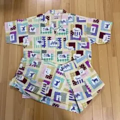 90's BENETTON 多色動物柄パジャマ メンズＭサイズ サンプル日本製