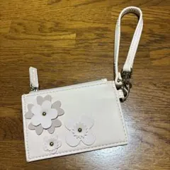 Francfranc 花モチーフ パスケース キーケース ピンク