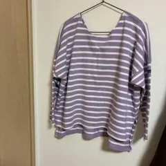 ルミノア　Le minor ボーダーカットソー パープル