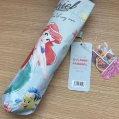 リトルマーメイド アリエル　ディズニー　晴雨兼用　グラスファイバー　折り畳み傘のサムネイル