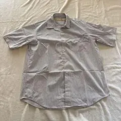 NANO universe ストライプ 半袖シャツ L