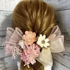 髪飾りヘアパーツ成人式ドライフラワー袴和装和玉❁⃘卒業式結婚式ヘッドドレス❁⃘さくら