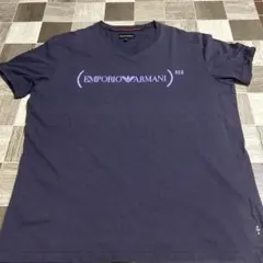 EMPORIO ARMANI RED Vネック Tシャツ パープルXXLサイズのサムネイル