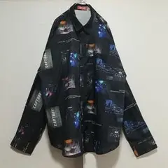 【キャプチャーバイハリウッドメイド】総柄 長袖 テロ感あり　 Lサイズ　ゆったり