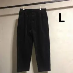 ユニクロ コーデュロイイージーアンクルパンツ ブラック L 股下68補正済