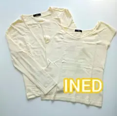 ★INED / イネド　半袖　ツインニット　アンサンブル　レーヨンのサムネイル