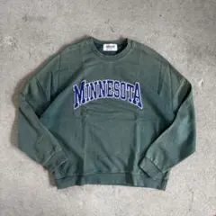 BASQUE magenta MINNESOTA カレッジロゴ スウェット 短丈のサムネイル