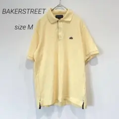 半袖ポロシャツ 黄色 ワンポイント 刺繍 M ゴルフ スポーツ
