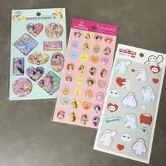 ディズニープリンセス　ウォーターシール　ストーンシール　ベイマックス ３点セット