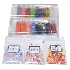 【GW限定777円✨】キラキラ封入素材セット＊レジン② Green Ocean