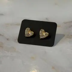 ピアス ハート ダイヤ ヴィンテージ風のサムネイル