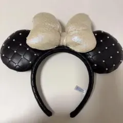 ディズニー　ミニー　キルティング　カチューシャ　黒